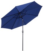 Outsunny Umbrelă pentru Grădină Φ300cm, Stâlp Demontabil, Metal și Poliester, Albastru | Aosom Romania