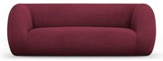 Canapea burgundy cu tapițerie din stofă bouclé 210 cm Essen – Cosmopolitan Design