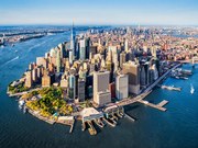 Fotografie aerial view of Lower Manhattan. New York, Eloi_Omella