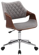 Scaun de birou Colt, gri / nuc