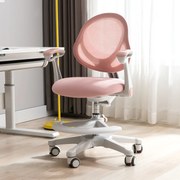 FlexGrow Junior YB1059 - Scaun Ergonomic pentru Copii, spatar reglabil, cotiere reglabile, inaltime reglabila, suport picioare ajustabil, Mesh, Roz