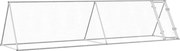 vidaXL Coteț pentru păsări, gri, 400x105x91 cm, oțel galvanizat
