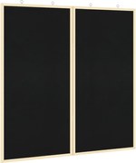 vidaXL Tablă de Anunțuri Negru 80 x 80 x 1.4 cm Lemn masiv de pin