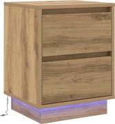 vidaXL Dulap de noapte cu sertar Stejar Artizanal 39 x 34,5 x 50 cm