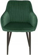 Set de 2 scaune elegante, tapitate Turin verde smarald