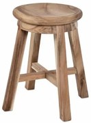 Scaun rotund DIVERO realizat din lemn masiv de SUAR