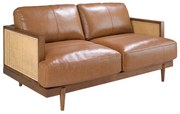 Canapea 2 locuri design elegant LUX Brown leather