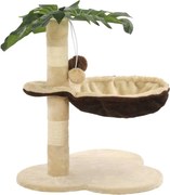 vidaXL Ansamblu pisici cu stâlpi funie sisal, 50 cm, bej și maro