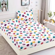 Lenjerie de pat 3 cu elastic 100% bumbac - a748 de la Onesleep