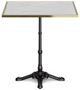 Blumfeldt Patras Lux, masă de bistro, blat de marmură, 60 x 60 cm, bază din fontă