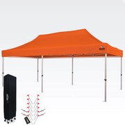 Cortină tip cort 3x6 ALU fără pereți - Cadru din aluminiu, impermeabil - fără pereți - Portocaliu