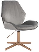 HR350CROSS Scaun Gray din Catifea Bază Aurie