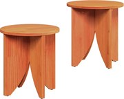 vidaXL Masă de cafea 2 pcs Maroniu cerat