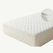 Topper saltea spuma cu memorie 40D infuzata cu gel, husa detasabila, Alb