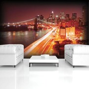 Fototapet - New York Brooklyn Bridge City (254x184 cm)