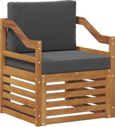 vidaXL Set de canapele de exterior cu pernă natural 67 x 63 x 73 cm