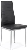 Scaun bucătărie negru BUC 263 din piele sintetică cu cadru metalic