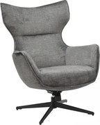 Fotoliu pivotant VOGUE catifea gri