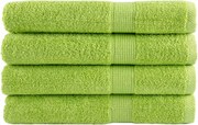 vidaXL Prosoape premium SOLUND 4 buc. verde măr 100x200 cm 600 gsm