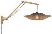 Aplica din bambus KALIMANTAN orizontal L natur, 60cm