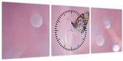Tablou - Fluturele (cu ceas) (90x30 cm)
