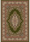 Covor verde floral cu medalion 1524 Selectează mărime: 060 X 110