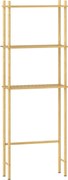 HOMCOM Unitate de Depozitare Deasupra Toaletei din Bambus cu 3 Rafturi, 63,5x25,5x181 cm, Lemn Natural | Aosom Romania
