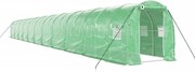 vidaXL Seră cu cadru din oțel, verde, 44 m², 22x2x2 m