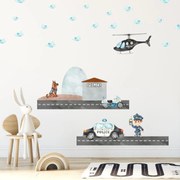 Autocolante de perete - Patrula poliției