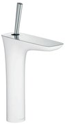 Baterie lavoar Hansgrohe PuraVida 200 alb - crom cu ventil Push-Open