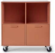 Comodă mobilă cu sertare Keep by Hammel, roșu cărămiziu