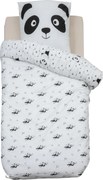 Lenjerie de pat pentru copii PANDA, bumbac, 140 x 200 cm
