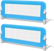 vidaXL Balustradă de protecție pat copii, 2 buc., albastru, 102x42 cm