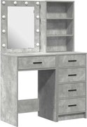 vidaXL Masă de Machiaj 2 pcs Gri 50 x 41 x 135 cm Lemn compozit