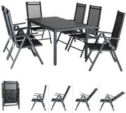 Deuba Set de grădină Bern 1+6 din aluminiu - antracit WPC