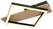 Plafoniera LED design industrial Lea negru, maro 40cm