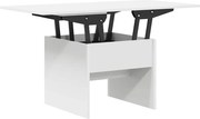 vidaXL Masă de cafea Alb 55 x 54,5 x 45 cm Lemn compozit