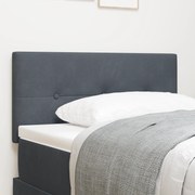 vidaXL Tăblie cap cu lumini cu bandă LED Ajustabil Gri 90 cm Catifea