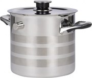 Oala pentru fiert lapte Rosberg R51425B8, 8 litri, Pereti dubli, Inductie, Semnal sonor, Otel inoxidabil