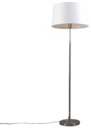 Lampă de podea din oțel cu abajur alb 45 cm reglabil - Parte