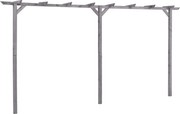 vidaXL Pergolă de grădină, gri, 400 x 40 x 205 cm, lemn de pin tratat