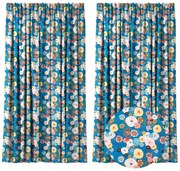 Set 2 draperii 180 x 240 cm, blackout 60%, print modern, Kidizi Poppies, multicolor, draperii sufragerie sau dormitor