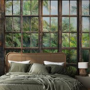 Fototapet - Fereastră spre junglă (147x102 cm)