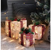 Brilagi - Set de 3 decorațiuni LED de Crăciun pentru exterior, LED/230V IP44, cadouri