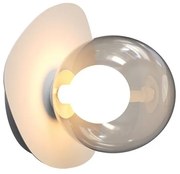 Aplica de perete G9, Sticla Gri, Baza Alba, ZB-2577