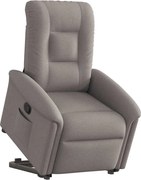 vidaXL Fotoliu rabatabil cu ridicare pe verticală, gri taupe, textil