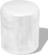 vidaXL Scaun/Masă laterală din aluminiu bătut la ciocan, argintiu
