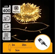 Aigostar - Ghirlandă LED pentru exterior 400xLED/6W/230V 20m IP44 alb cald