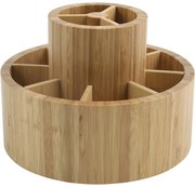 Organizator rotativ din bambus pentru cosmetice MSV Isalys 20 x 15,3 cm