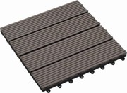vidaXL Plăci pentru Deck 11 pcs Maro închis 30 x 30 cm Lemn compozit